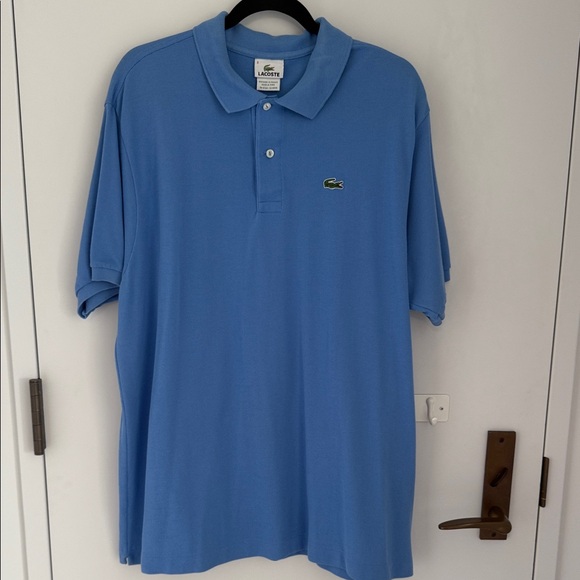 Lacoste French Blue Men's Polo Shirt with Crocodile. Made in Peru. Size 8 - Picture 1 of 9